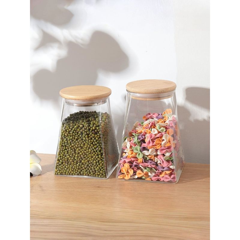 UMAI Borosilicate Jar with Lid (Pack of 2) (S)