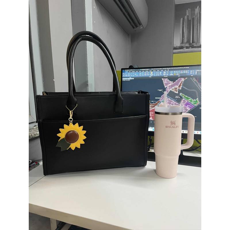 Hues Studio Candice Tote Bag for Women Black (M)