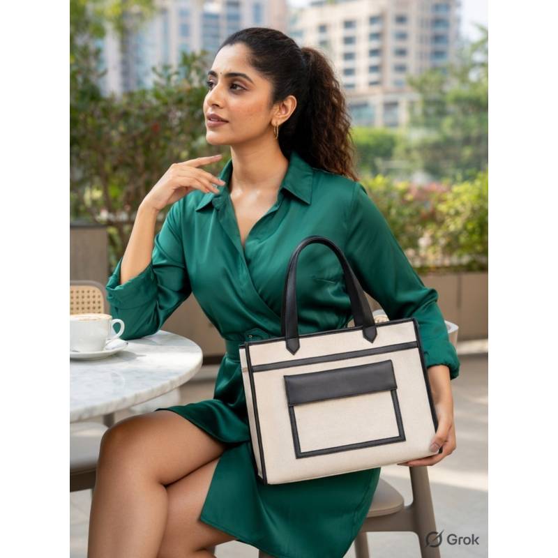 Hues Studio Hazel Tote Bag for Women Black (S)