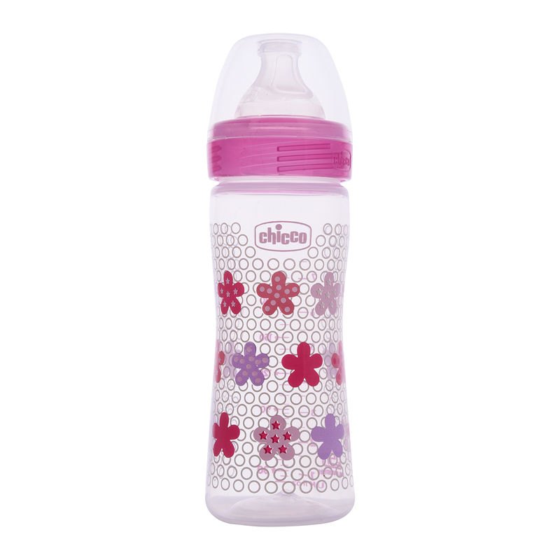 Chicco Well Being Feeding Bottle - Pink