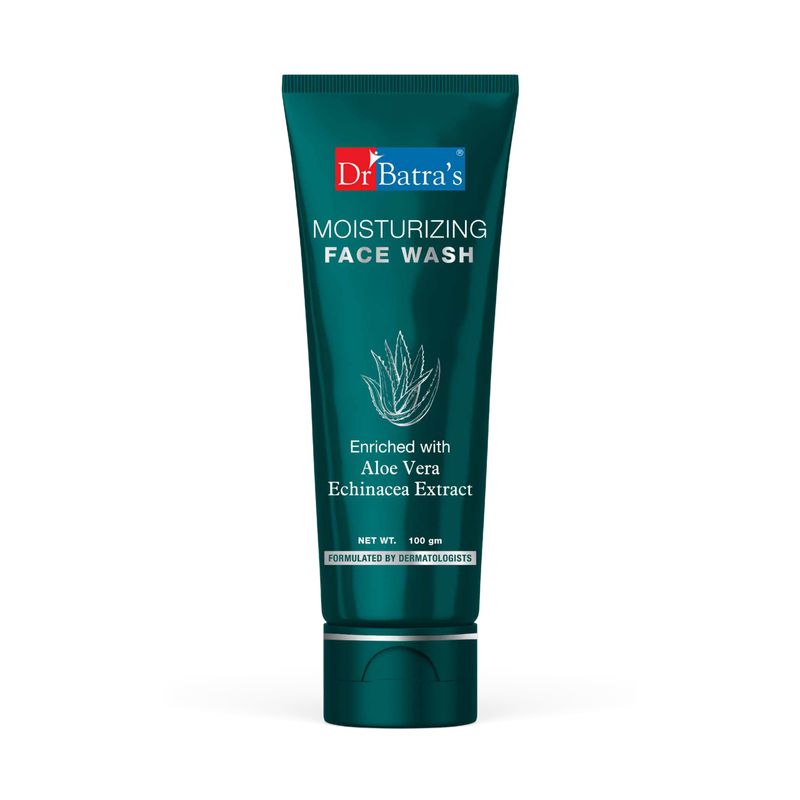 Dr Batra's Moisturizing Facewash, Enriched with Aloe Vera, Shield for Dry Skin, Prevents infections
