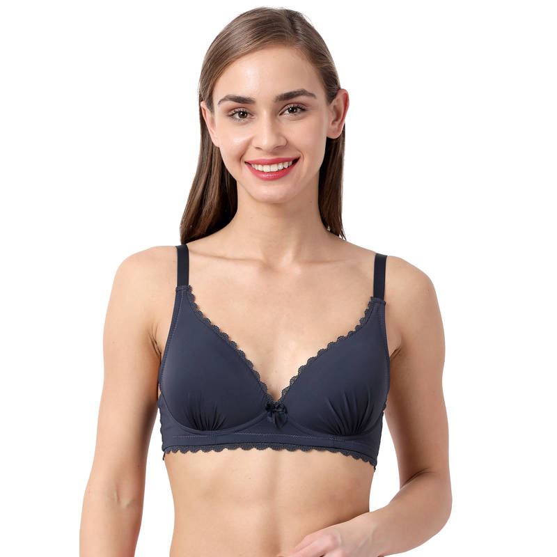 Taabu by Shyaway Plunge Bras - Padded Wirefree 3/4 Coverage - Blue (32D)