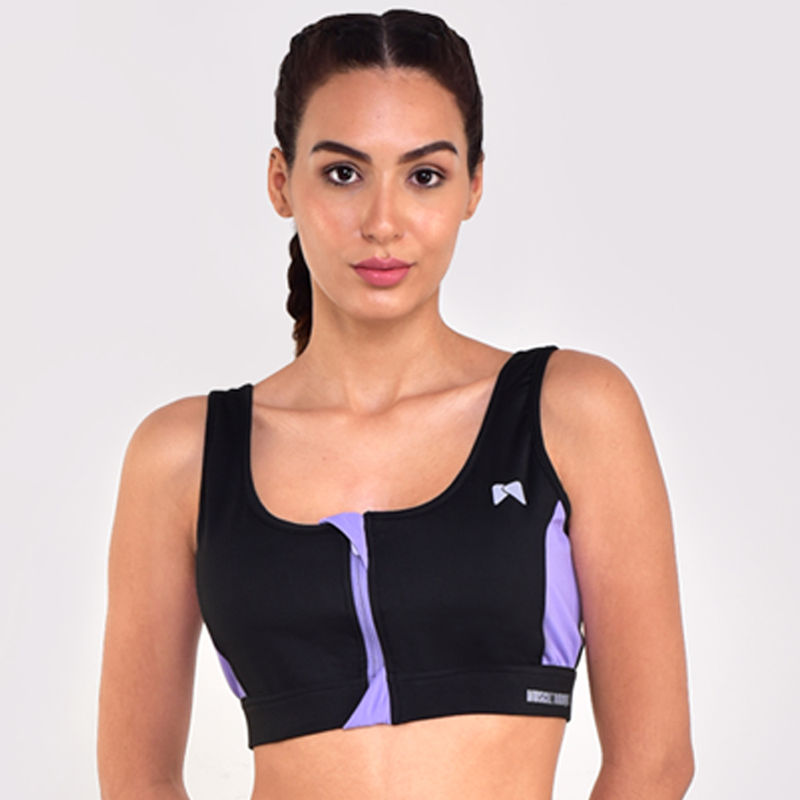 Muscle Torque NonWired Activewear Front Zip Removable Padding Sports