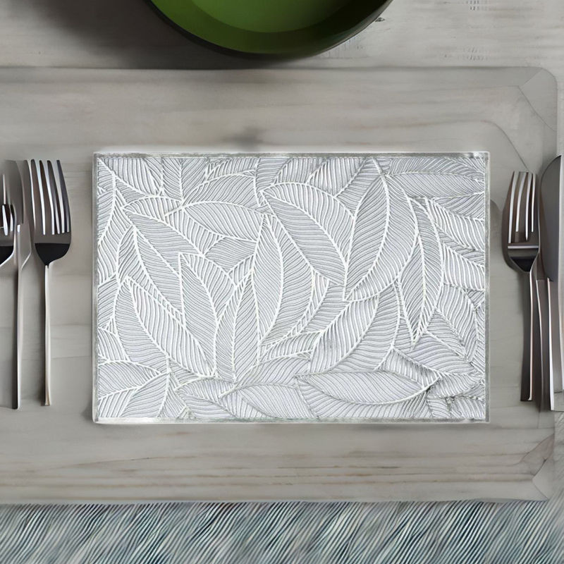 At Home by Nilkamal Placemat 45 X 30 Cm Set of 6 (Silver) Buy At