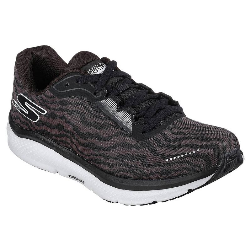 SKECHERS GO RUN RIDE 10 Black Running Shoes (UK 2)