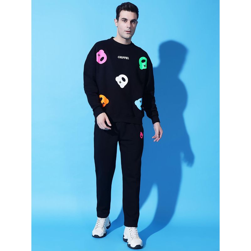 Griffel All Teddy Oversized Black Tracksuit (Set of 2) (M)