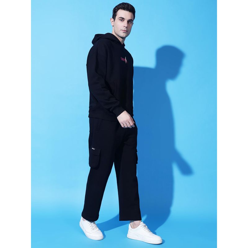 Griffel 9 Print Oversized Black Tracksuit (Set of 2) (S)