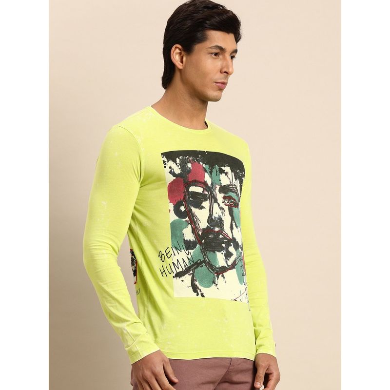 Being Human Men Graphic Green T-Shirt (2XL)