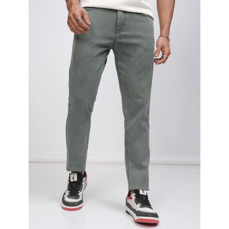 LOCOMOTIVE Mens Premium Mid Rise Slim Tapered Ankle Length Trouser (30)