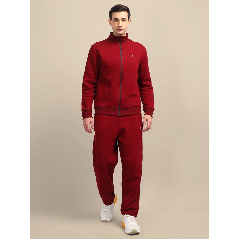 AM SWAN Mens Maroon Stylish And Comfortable Full Zipper Sweatshirts (M)