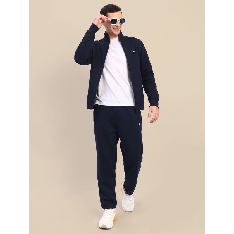 AM SWAN Mens Navy Stylish And Comfortable Full Zipper Sweatshirts (XL)