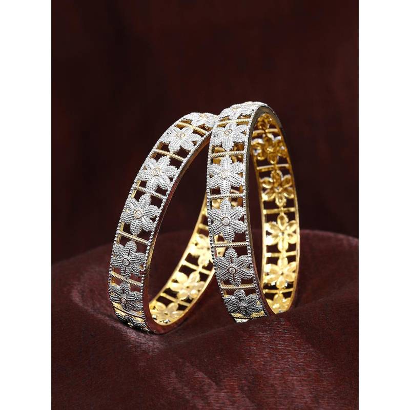 Estele Womens Gehena Designer Flower Bangles (2.4)