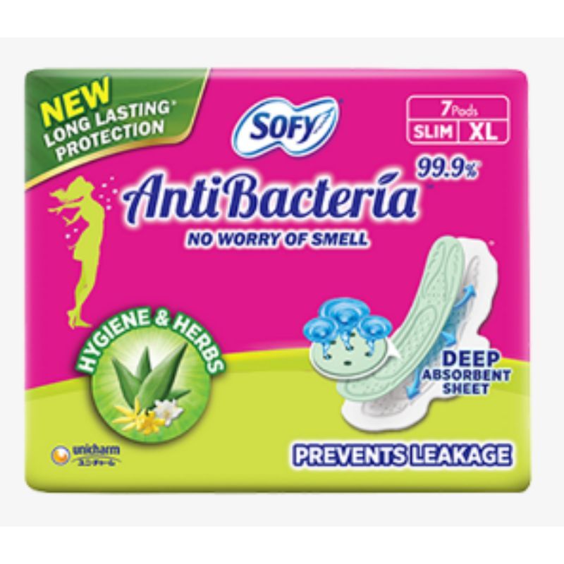 Sofy Anti-Bacteria Extra Long Sanitary Pads - Pack of 7