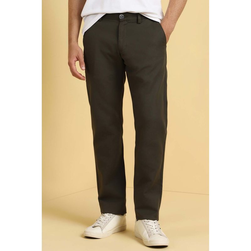 Allen Solly Men Green Textured Casual Trouser (30)