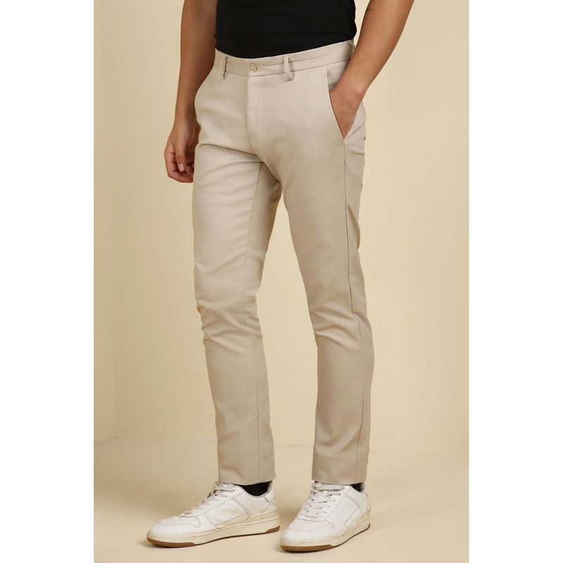 Allen Solly Men Beige Solid Casual Trouser (30)