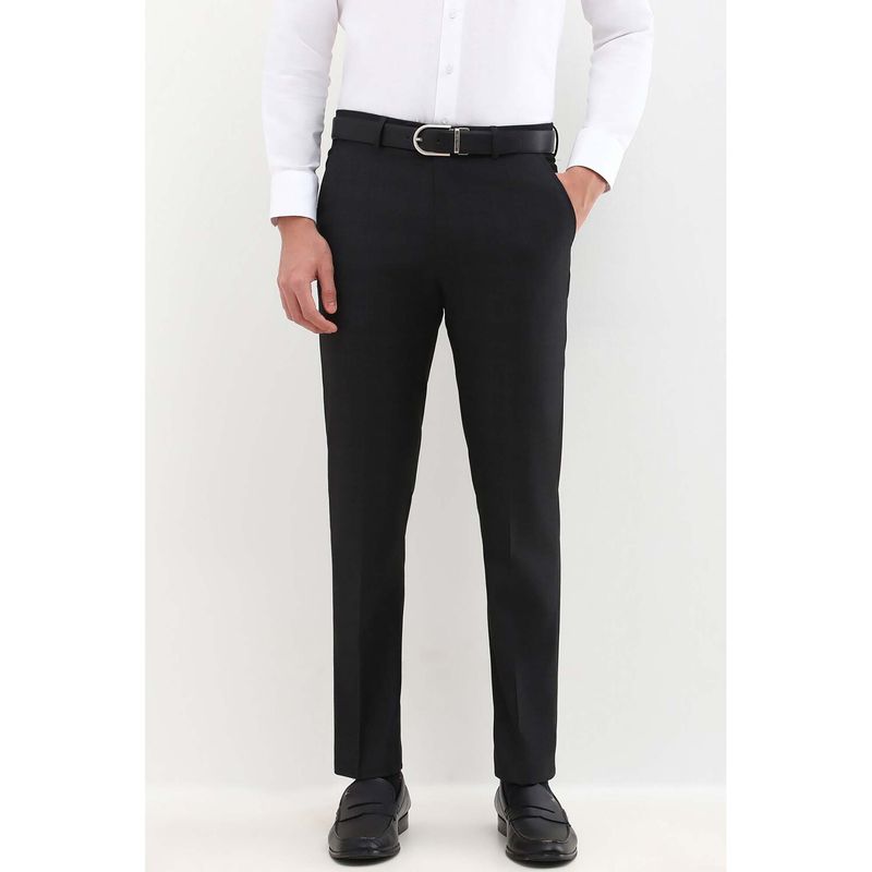 Allen Solly Men Black Checks Formal Trouser (36)