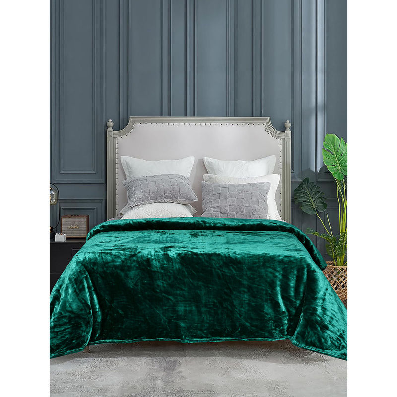 Saral Home Light Weight Cloudy Mink Silky-Soft Quilt/Blanket All Seasons, Teal (King)