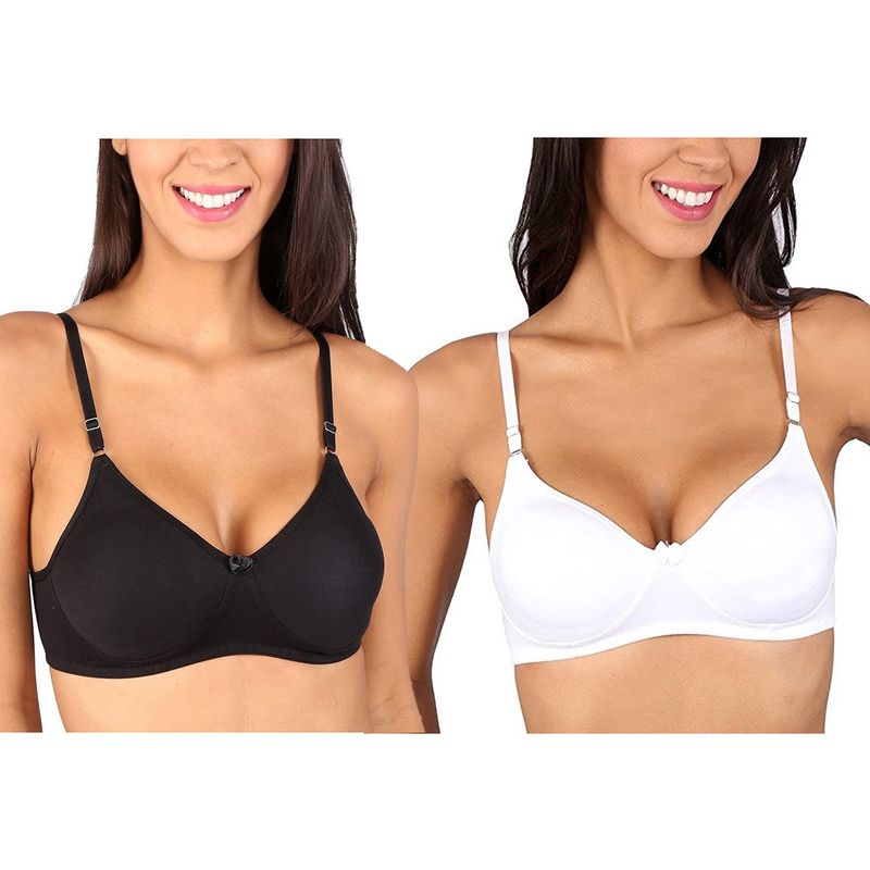 Bralux Bela T-Shirt Bra White - Black Set Of 2 (30B)