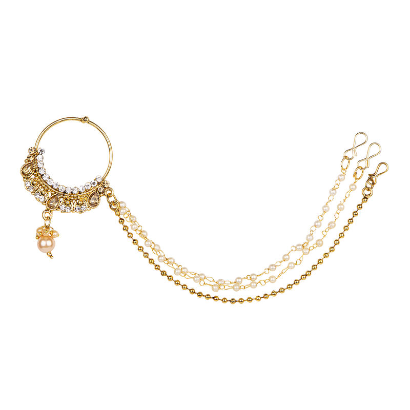 Anika's Creation Traditional Gold Plated Traditional Nose Ring Buy