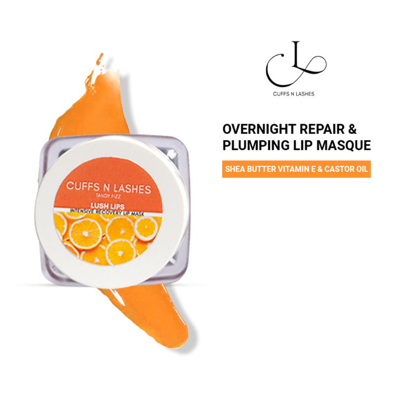 CUFFS N LASHES Lush Lips Intensive Recovery Lip Mask - Tangy Fizz