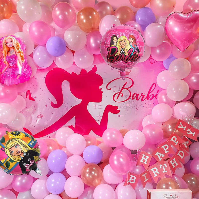 Special You Barbie Theme Birthday Decoration, Barbie Doll Balloons
