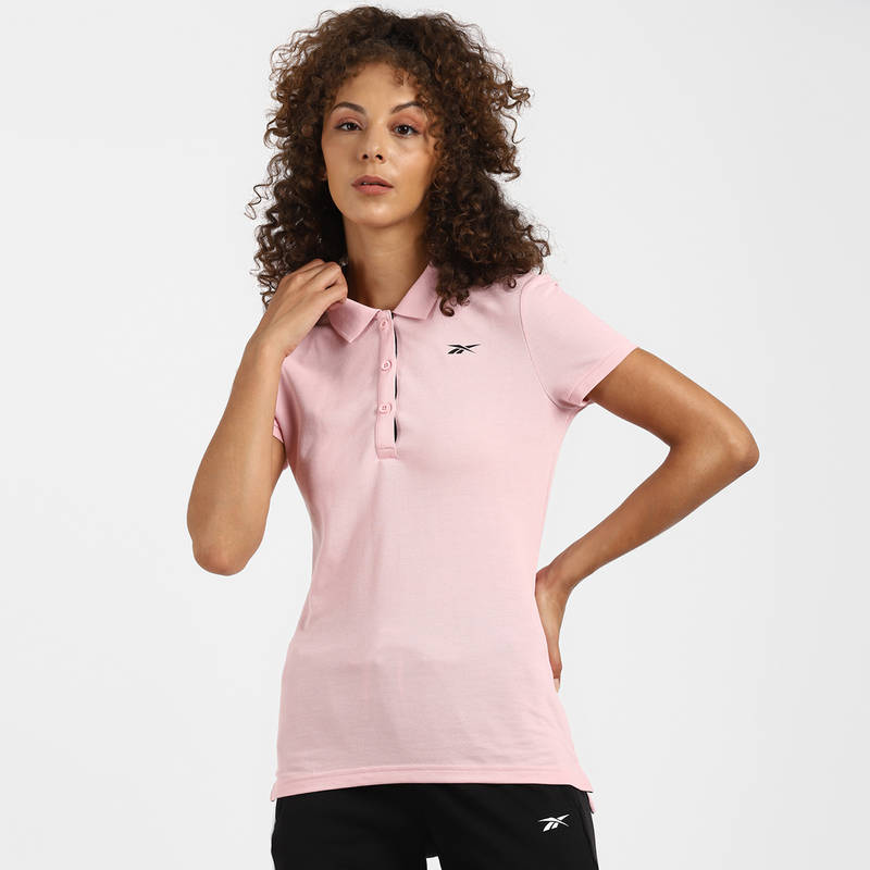 Reebok FOUNDATION W POLO Pink Training Polo Shirts (XS)