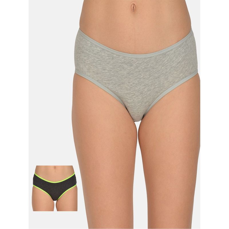 Mod & Shy Pack Of 2 Women Hipstier Brief - Multi-Color (S)