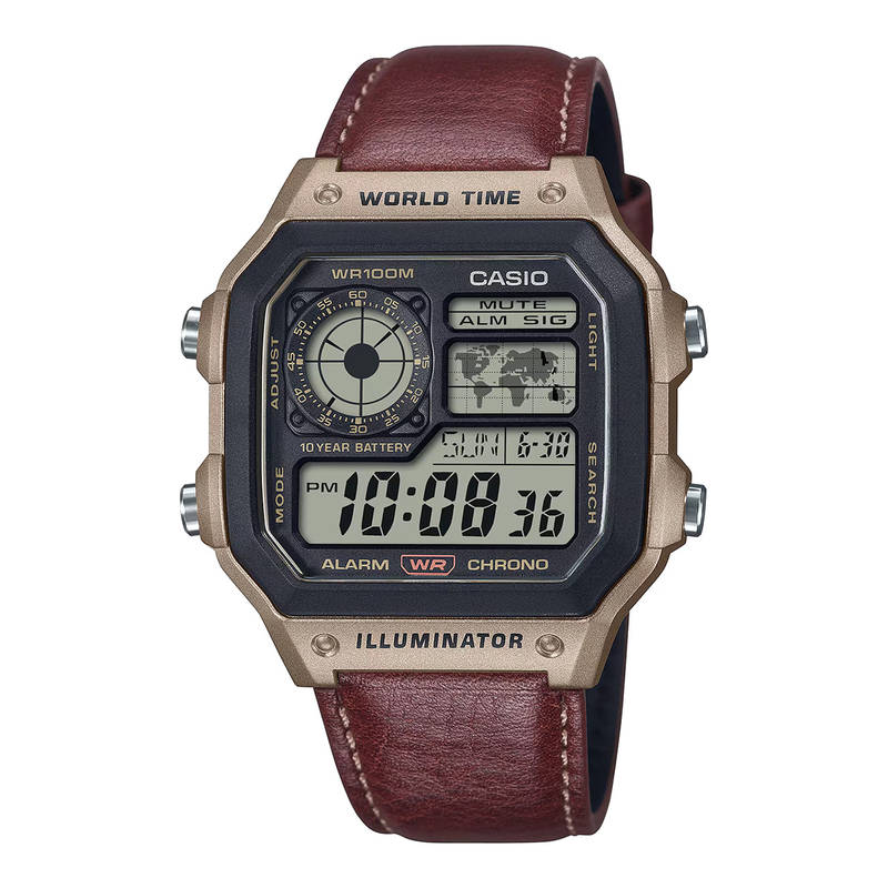 Casio Unisex Youth Casual Black Watch (AE-1200WHL-5AVDF) (M) - Image 1