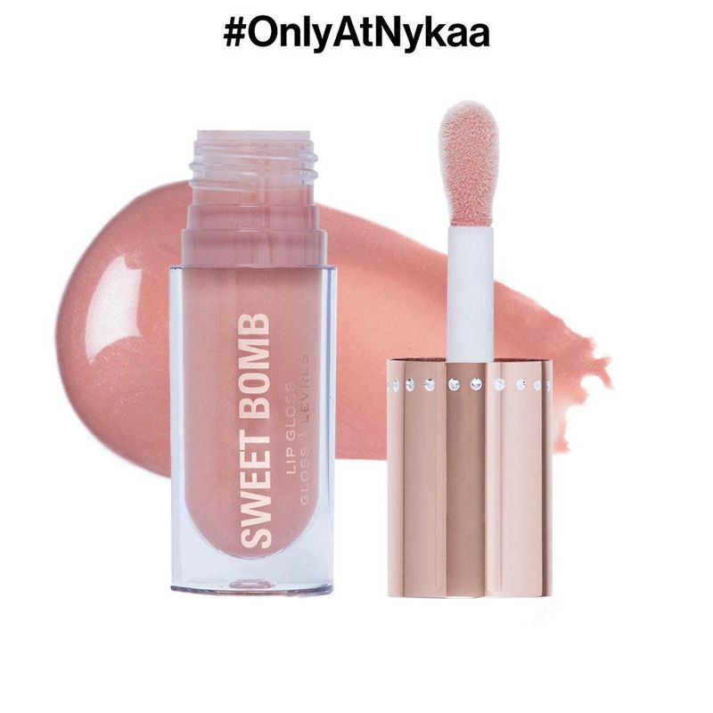 Makeup Revolution Y2K Baby Sweet Bomb Lip Gloss - Strawberry Swirl Nude