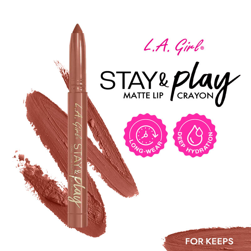 L.A. Girl Stay & Play Matte Lip Crayon - For Keeps