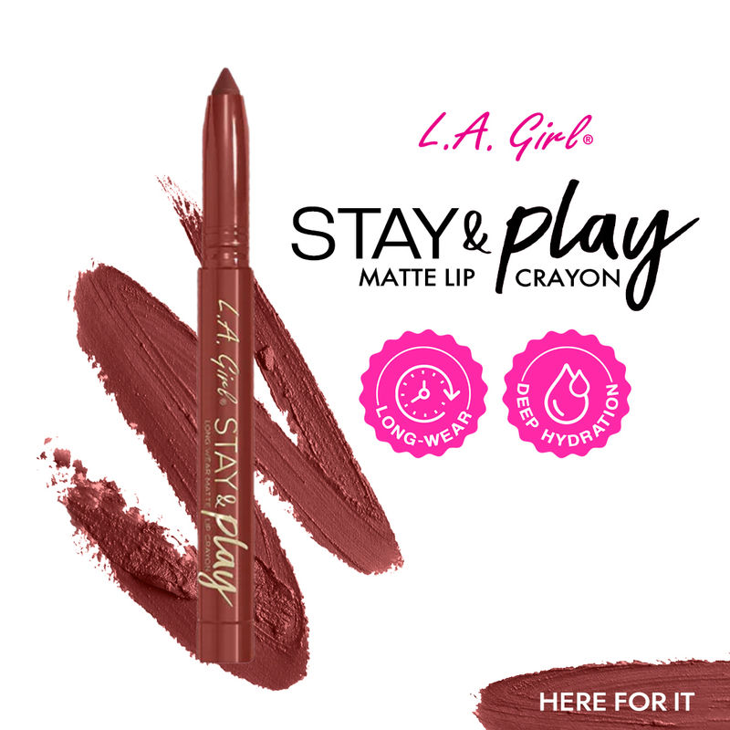 L.A. Girl Stay & Play Matte Lip Crayon - Here For It