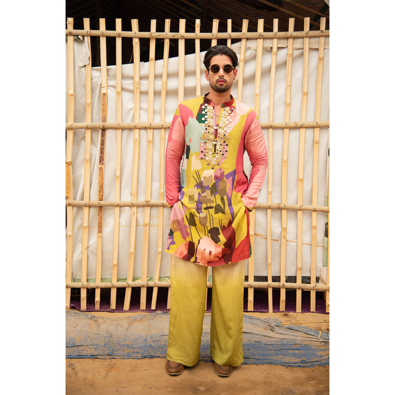 Soniya G Printed Multicolor Kurta with Pallazo Pant (Set of 2) (XS)