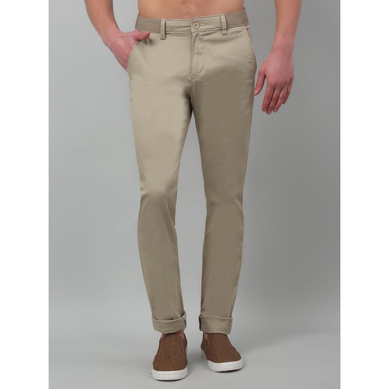 Cantabil Beige Solid Trouser (30)