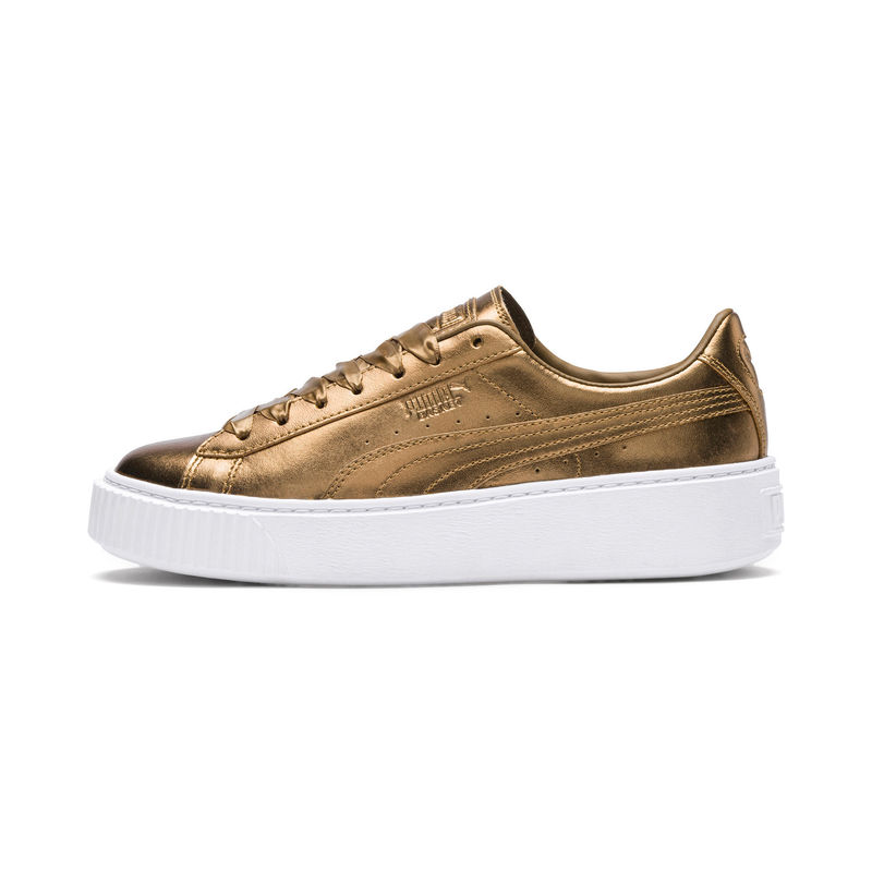 Buy Puma Basket Platform Luxe Women s Metallic Sneakers 6 Online