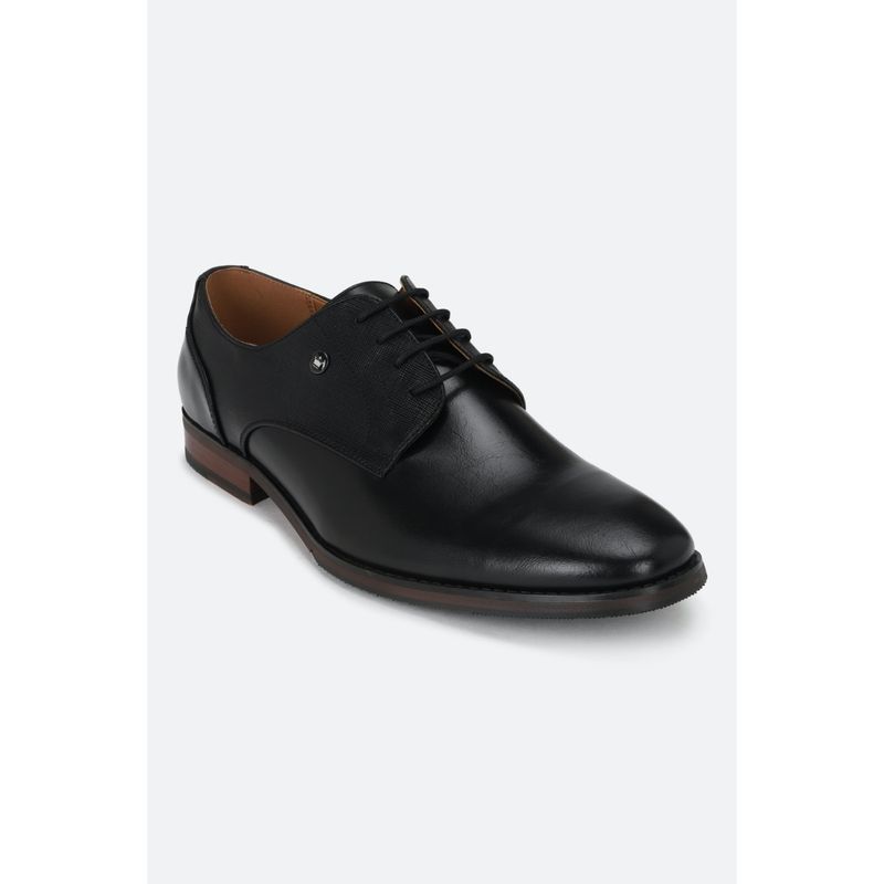 Louis Philippe Men Black Leather Lace Up Shoes (UK 9)