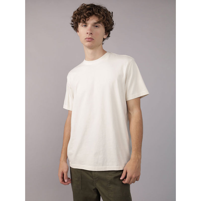 American Eagle Men Cream Butler T-shirt (L)