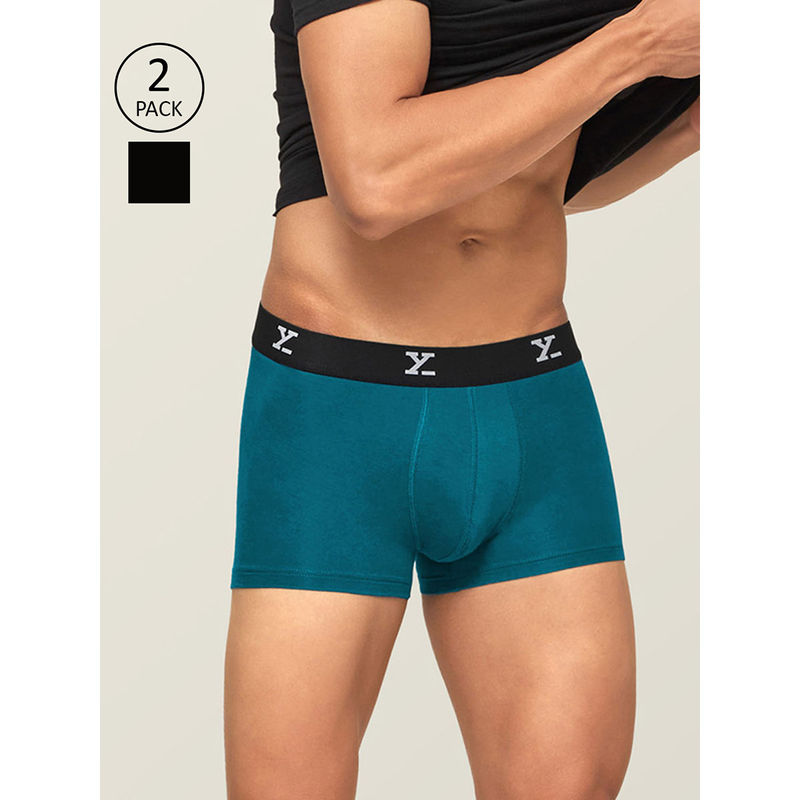 XYXX Ultra Soft Antimicrobial Micro Modal Trunk for Men (Pack of 2) - Multi-Color (L)