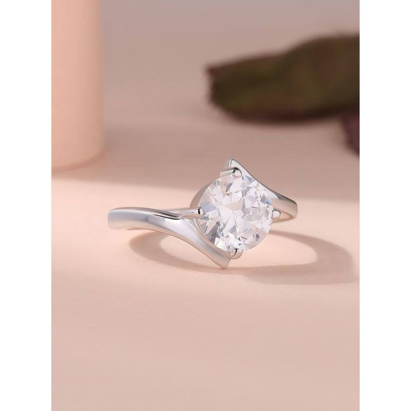 Ornate Jewels 925 Silver 3.5 Carat White American Diamond Solitaire Earring for Women (10)