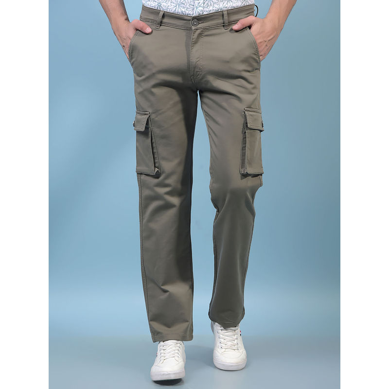 CRIMSOUNE CLUB Men Olive Cargo Jeans (30)