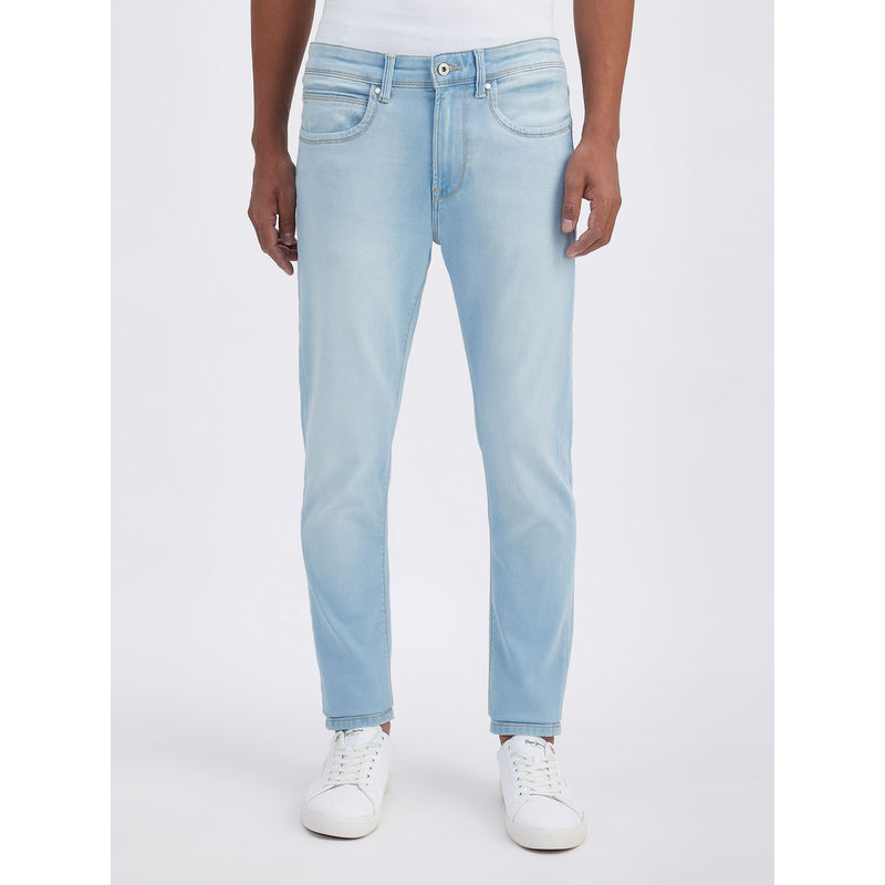 Pepe Jeans Men Blue Mid Rise Tapered Gymindigo Jogger Like Jeans (30)