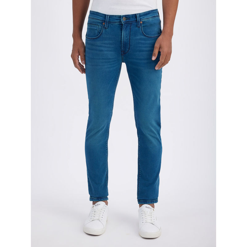 Pepe Jeans Men Blue Slim Tapered Fit Low Rise Jeans (30)