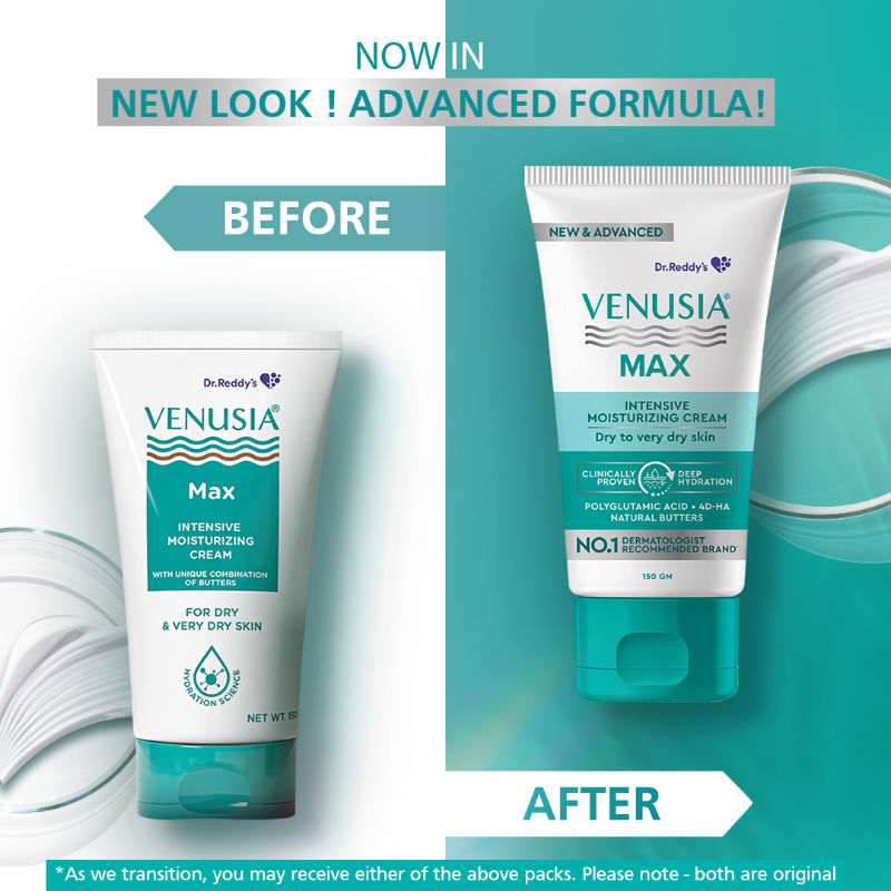 Venusia Max Intensive Moisturizing Cream |Dry Skin To Very Dry Skin | 24 hrs Moisturization 150 g