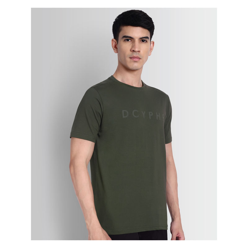 DCYPHR Essentials Stretch Brand T-Shirt - Climbing Olive (S)