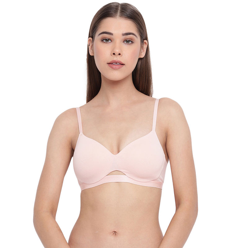 Enamor A032 Invisible Neckline Cotton T-Shirt Bra - Pink (34C) - A032