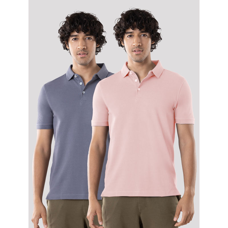GLOOT Men Thirts Glcpq01Po2Oft Pink Ocean Grey (M)