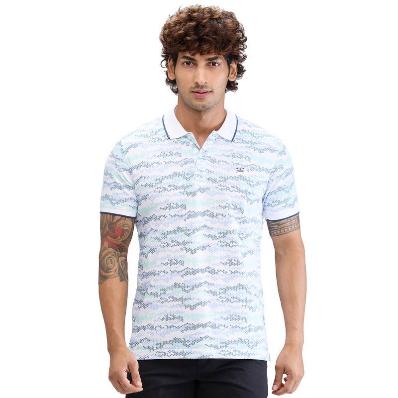 ColorPlus Regular Fit Printed White T-Shirt (M)