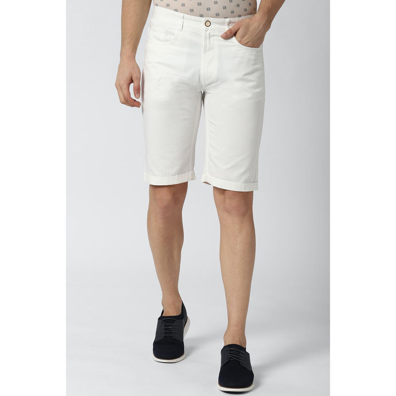 Buy Peter England Men White Shorts Online