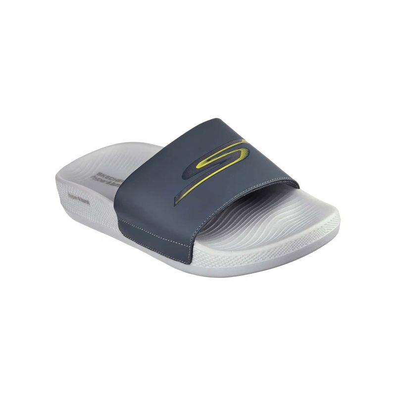 SKECHERS Men Charcoal Hyper Slide Sliders (UK 7)