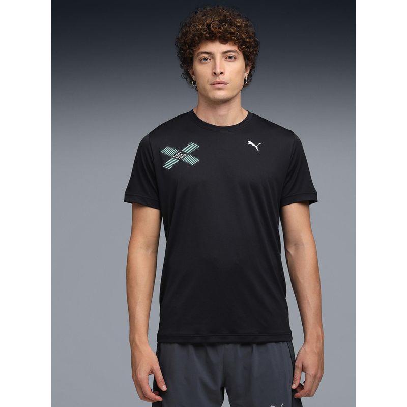 Puma Run Digi Tokyo Mens Graphic T-shirt - Black (S)