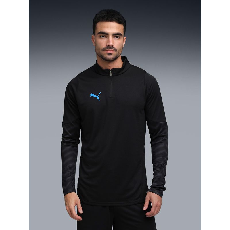 Puma individual CUP 1/4 Zip Mens T-shirt - Black (XL)